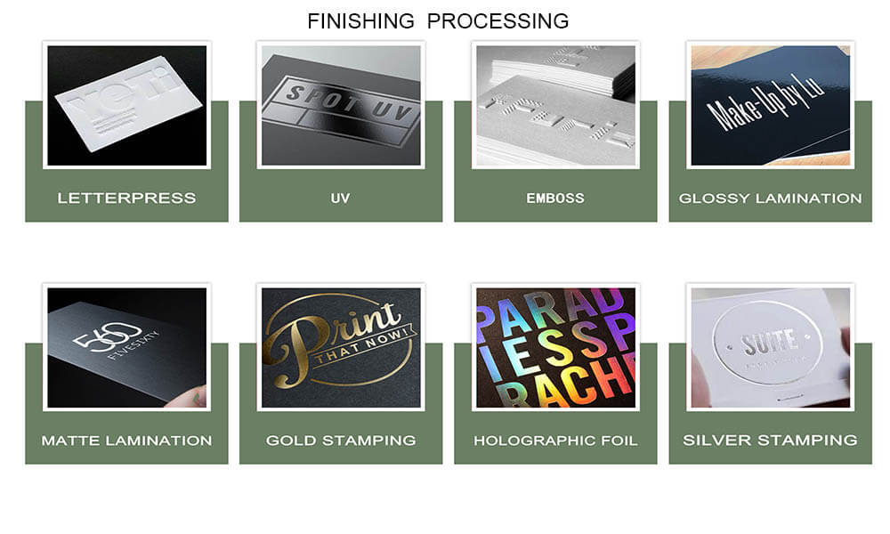 Various finishing processing for iridescent paper boxes