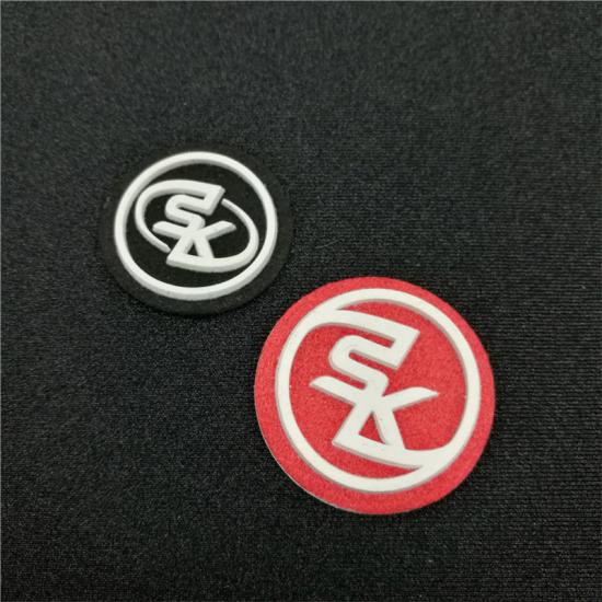 Wärmeübertragung-Logoaufkleber des Silikons 3d für Kleidung 