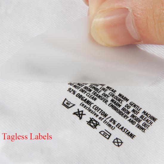 hochwertiges transparentes silikongefühl klarer druck tpu hitze waschen pflege transfer label 