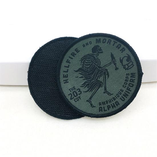 benutzerdefinierte Kleidungsstück gewebte Abzeichen Stickerei Patch Mit Klettverschluss 