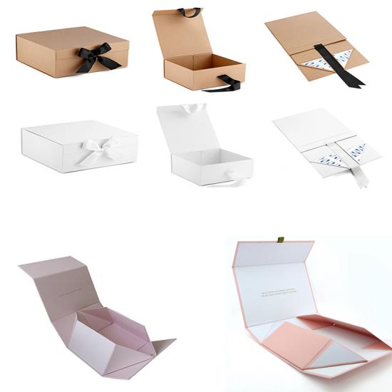 flache Faltpapier-Geschenkboxen mit Magnetverschluss