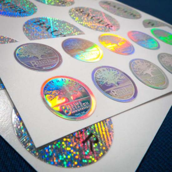 glänzende Sicherheit selbstklebend Etichette holographische Aufkleber 