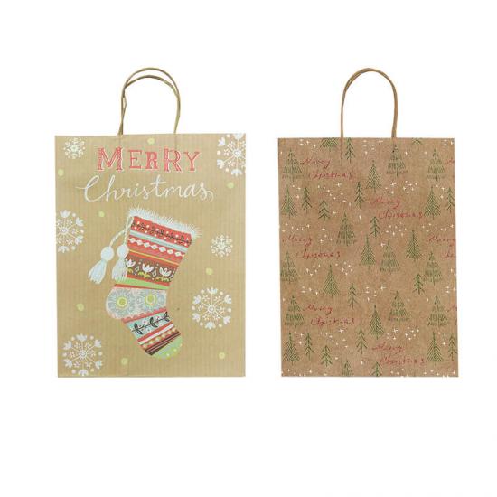 Papiermaterialien Kundengebundene Weihnachtsgeschenksäcke 
