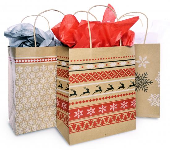 Weihnachtsgeschenkverpackung ECO Papiertüten 