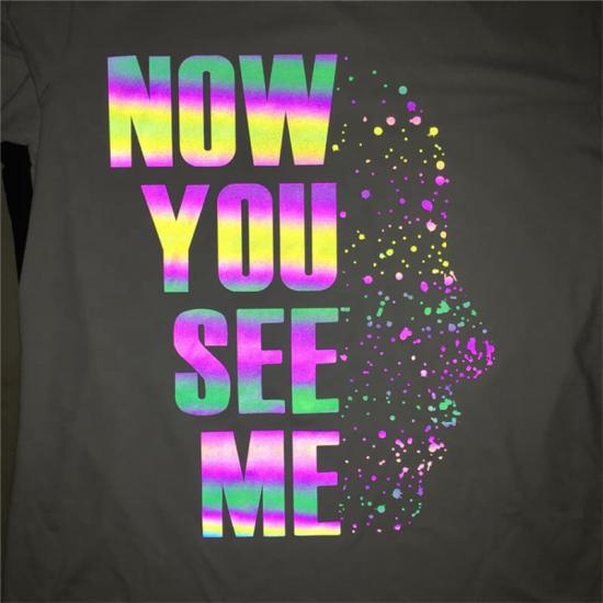 Irisierende Regenbogenreflektive Wärmeübertragungen für T-Shirt 