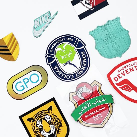 Erhabene Logo-Etiketten aus Silikon zur Wärmeübertragung
